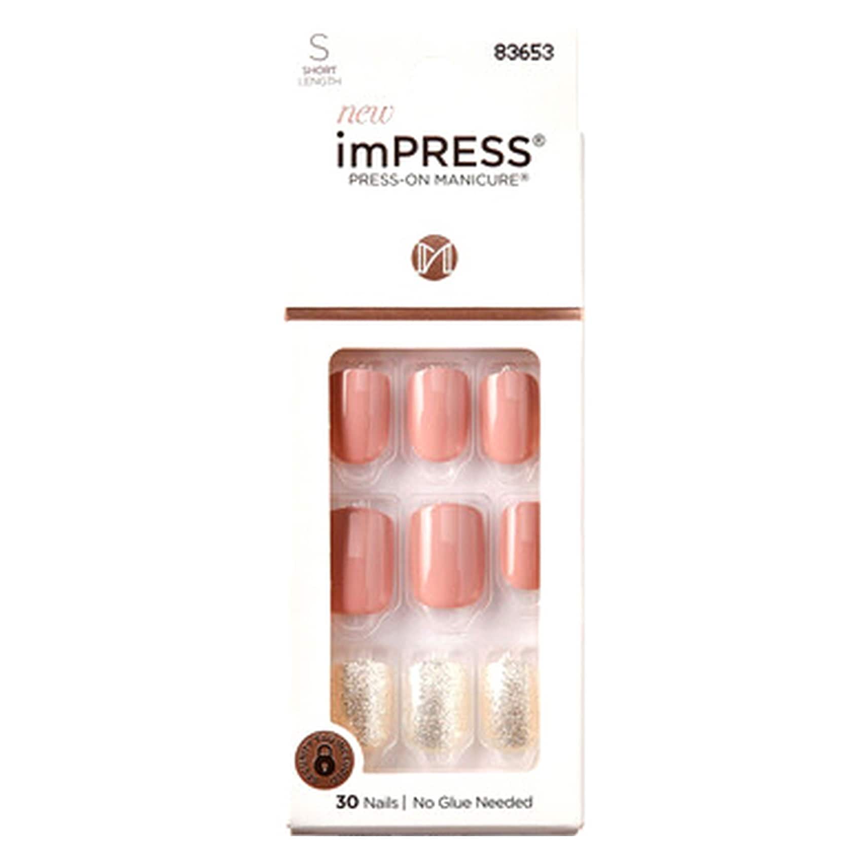 KISS ImPRESS Press-on Nägel – One More Chance, Mit Klebepad, Kein Kleber Nötig