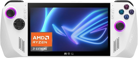 Asus ROG Ally RC71L White Gaming Handheld, AMD Ryzen Z1 Extreme 16GB 512GB SSD, Radeon Navi3, WIN11 HOME, 7-inch 120Hz/7ms, Gorilla Glass DXC, Touch Screen, Fingerprint