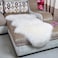 Generic Hebe Faux Fur Rug Sheepskin Rug Runner 2'X4' Soft Sheepskin Fur Chair Couch Cover Milk White Sheepskin Area Throw Rug Runner For Bedroom Kids Nursery Living Room