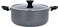 Delcasa DC1902 28 cm Granite Coated Casserole with Glass Lid -Grey
