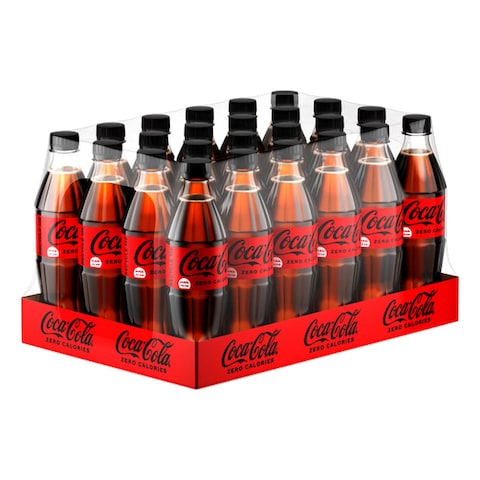 Coca-Cola Zero Calories Carbonated Soft Drink Pet 500ml Pack of 24