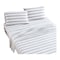 Stripe Flat Bedsheet - 3 Pieces - Grey