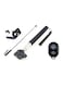 Generic - Monopod Selfie Stick With Mobile Holder Clip Bluetooth Shutter Remote Black