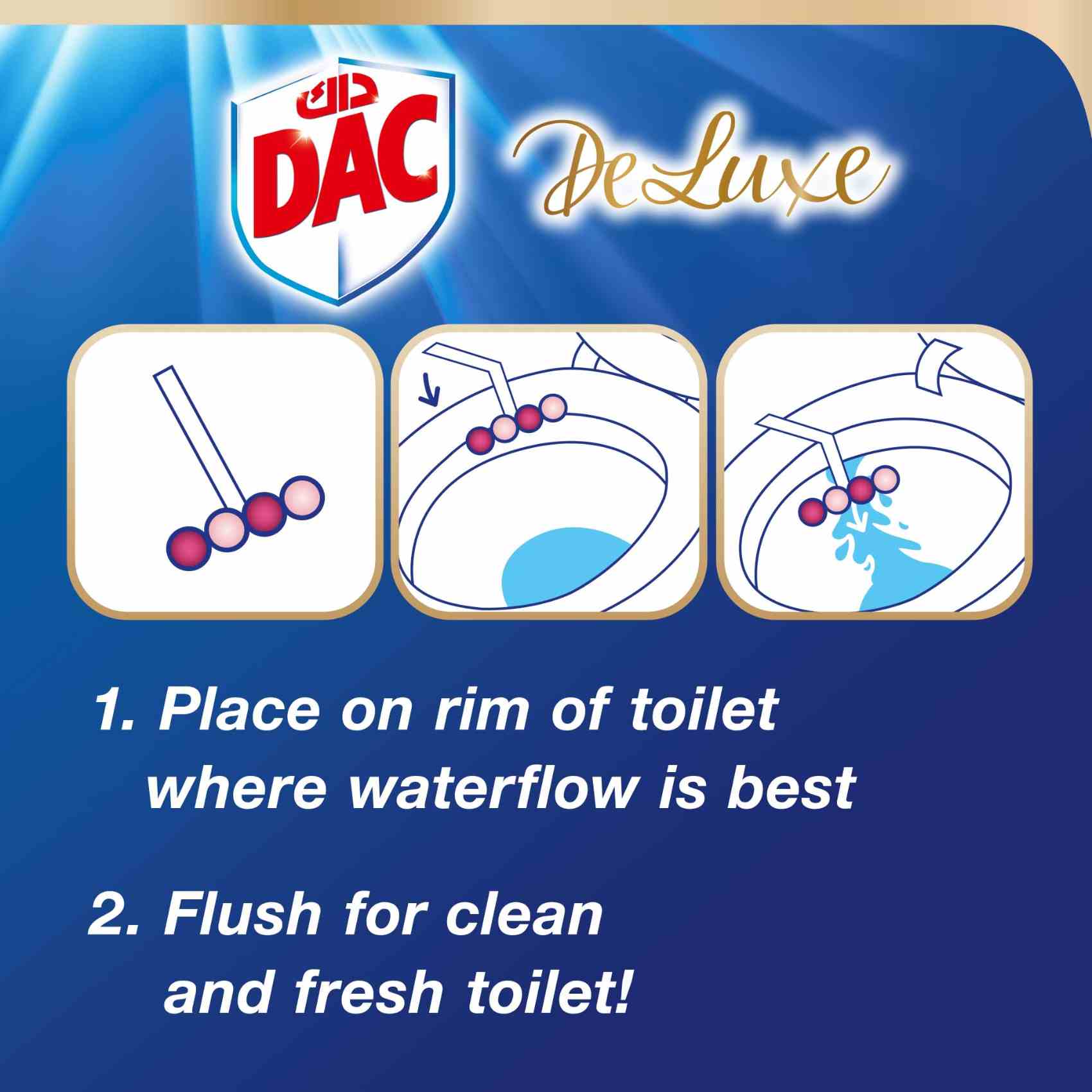 Dac Deluxe Toilet Rim Block Magnolia 50g