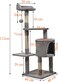 Cat Tree Scratching tower with a soft fabric condo for indoor cat, punch ball, no harmful , plush cover and Sisal Scratching Posts, activity centre cat tower furniture. Grey ( 112cm)