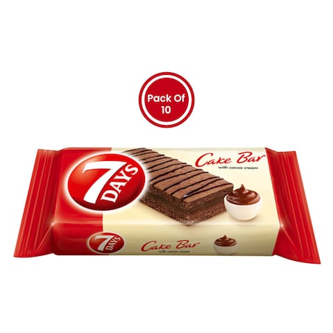 7Days Choco Enrobed Cake Bar 40g x Pack of 10