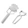 Generic-Silver Silver 2 Potato Masher Potato Peeler Stainless Steel Heavy Duty Integrated No Bending No Rusting Non-slip Food Masher for Bean Vegetable Fruits