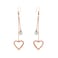 Aiwanto Love Heart Hanging Earrings With Pearl Long Earring Best Surprise for Women's