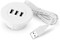 Grommet Hole USB 2.0 with 3 Ports HUB Connect Mobile Phones Tablet Suitable for Office Home Desk Hole 5cm (White)