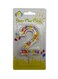 Number 2 Unscented Balloon Designs Birthday Candle