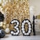 Champagne Noir 30th Birthday Milestone Balloon Bunting Decoration
