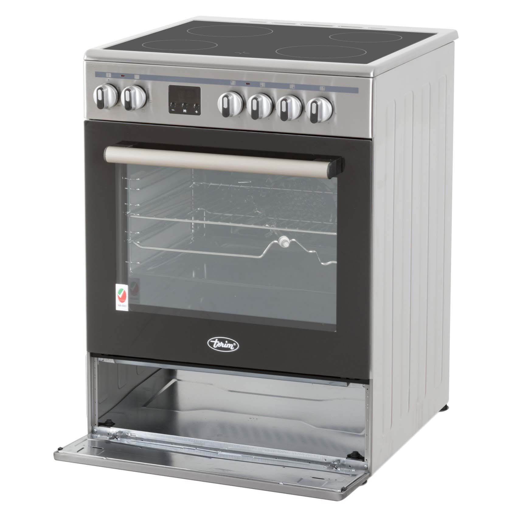 Terim Ceramic Cooker TERVC66ST Silver/Black 60x60cm