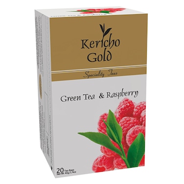 Kericho Gold Green Tea And Raspberry Tea Bags 2g x Pack of 20