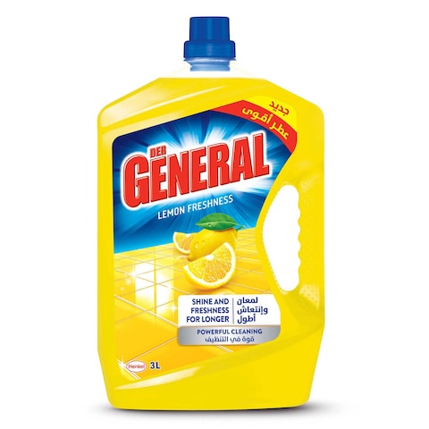 Der General All Purpose Cleaner Liquid  Shine And Freshness For Longer Lemon 3L