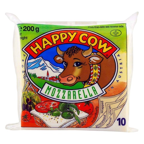 Happy Cow 10 Slices Mozzarella 200G