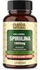 Oladole Natural Spirulina 120 Capsules 1000mg USDA Organic Certified 100% Pure &amp; Natural Superfood Rich In Minerals &amp; Vitamins