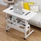 Jjone Laptop Desk Table With 2-Tier Storage Shelves &amp; Wheels, Workstation Study Laptop Table For Home Office (Sc11-White)