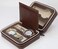 Generic 4 Slots Brown Zippered Watches Box Travel Case Storage Watch Organizer Collection Pu Leather