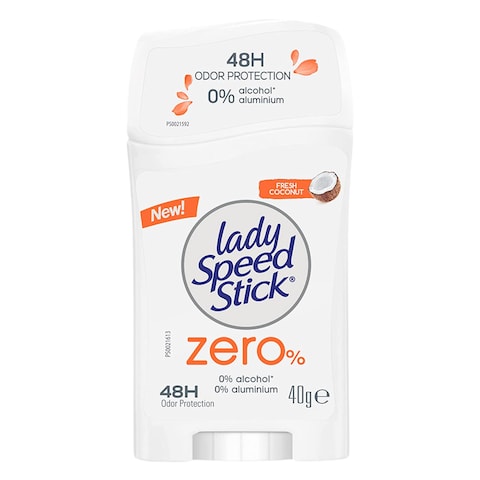 Lady Speed Stick Deodorant Stick Antiperspirant Zero% Fresh Coconut 40g