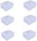 6 Pack Plastic Stackable Shoe Box Foldable Display Box Container(white)