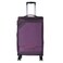 Eminent Expandable Luggage Trolley Bag Soft Suitcase for Unisex Travel Polyester Shell Lightweight with TSA lock Double Spinner Wheels E777SZ Medium Checked 24 Inch Purple