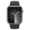 Apple Watch Series 9 LTE 41mm Graphite Stainless Steel Midnight Sport Band Medium/Large