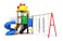 Rainbow Toys - Toys 6 in 1 New Villa Garden Toys Playground set with 1 Straight Slide, 1 Climbing Gymnastics Monkey Bars, 1 S_shape slide and 3 Seat Swing Set Model No : size: 540x620x330cm.
