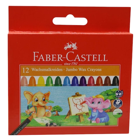 Faber Castell Wax Jumbo Crayons 12 Pieces