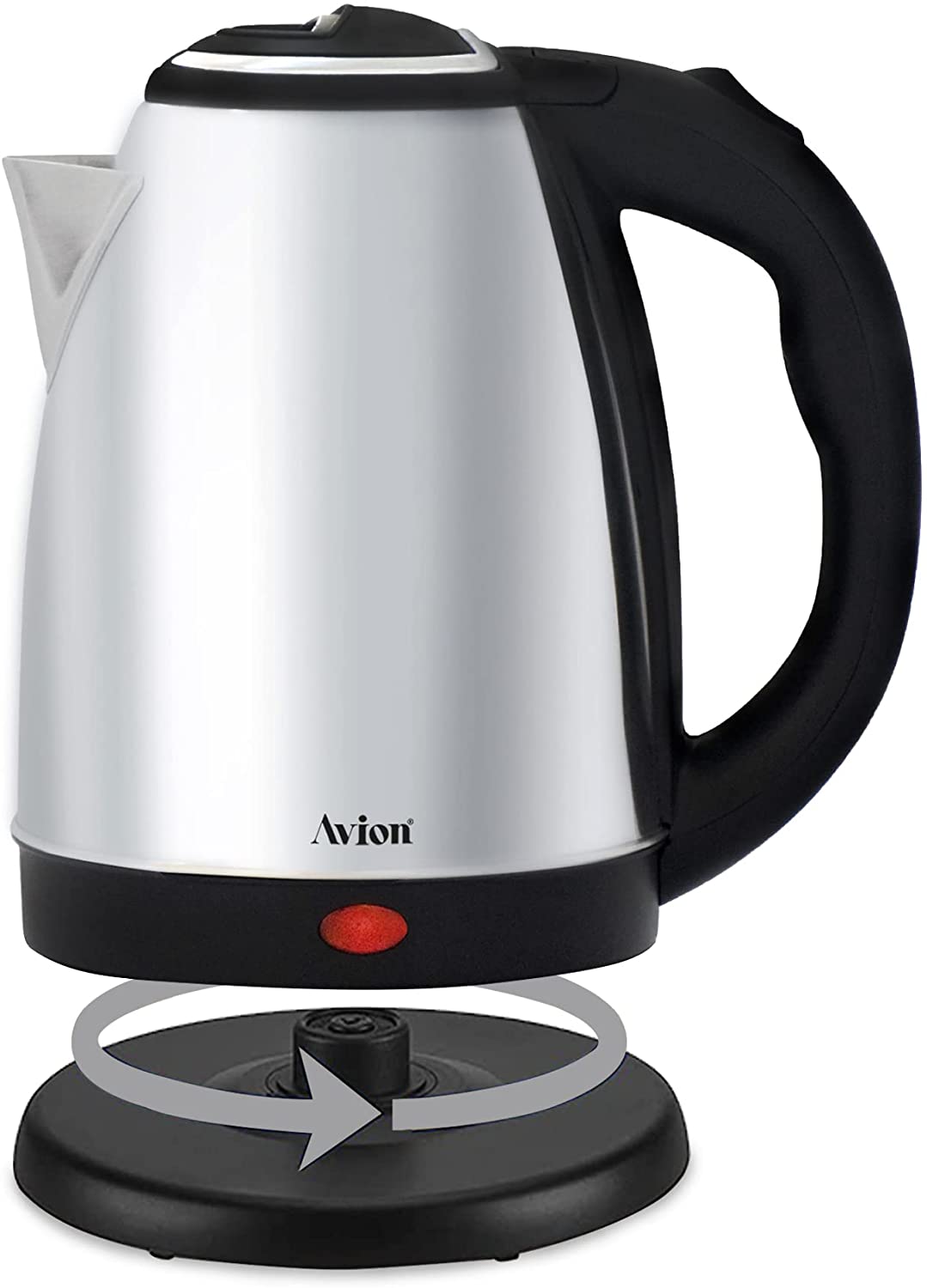 Avion Stainless Steel Electric Kettle, 1.8 Litre, Aek6180, Stainless Steel Body, Boil Dry Protection, 1500W, 2 Year Warranty