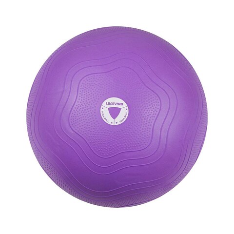 Livepro Exercise Ball With Footpump - 55cm - Purple