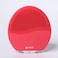 Ares Uluna Silicone Facial Cleansing Brush (Red), USB Charge, 700Mah Battery, Sonic Tech Vibration With 7000 Times/Min, 9 Vibration Intensitives, Waterproof Ipx7, Made Of Skin-Friendly Silicone