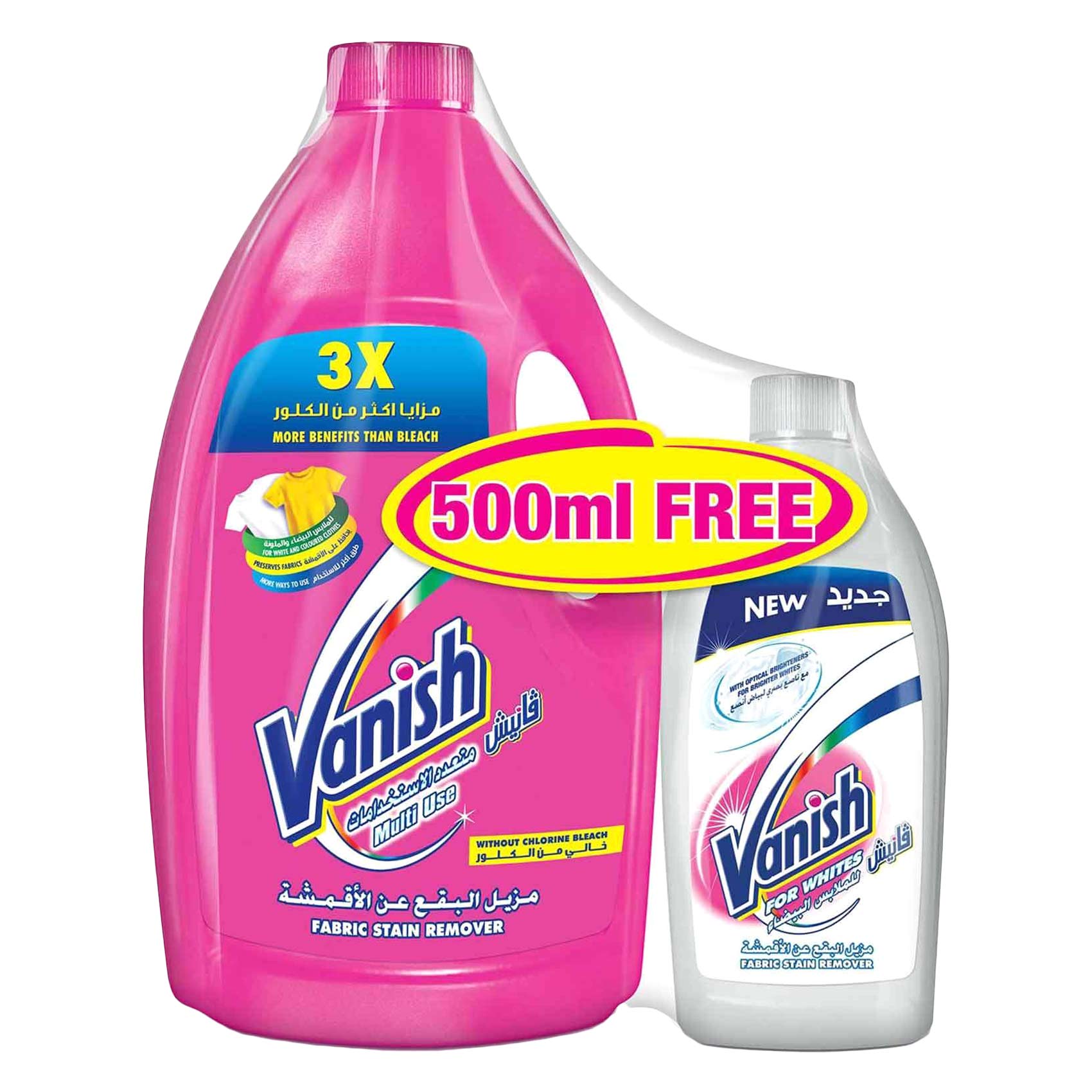 Vanish pink 3 L + white 500 ml free