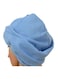 Generic 2-Piece Microfiber Hair Towel Wrap Set Blue 59X26Centimeter