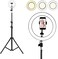 Generic 10" Selfie Ring Light With 210Cm Long Tripod Stand &amp; Cell Phone Holder - For iPhone Android, Live Stream/Makeup,TikTok,Instagram, Youtube Video Photography (210cm)