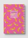 Lowha Spiral Notebook With 60 Sheets And Hard Paper Covers With Cover With Bananas Design, For Jotting Notes And Reminders, For Work, University, School