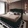 In House Shumt Linen Bed Frame - Single - 200x100cm - Dark Green