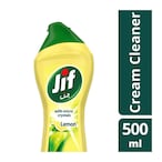 Buy Jif  Cream Cleaner, with micro crystals technology, Lemon, eliminates grease, burnt food  limescale stains, 500ml in Saudi Arabia