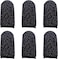 Mobile Game Controller Finger Sleeve Sets [6 Pack], Anti-Sweat Breathable Full Touch Screen Sensitive Shoot Aim Joysticks Finger Set for PUBG/Knives Out/Rules of Survival-Black