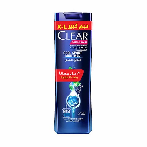 Clear Men Anti-Dandruff Shampoo With Cool Menthol - 600 ml