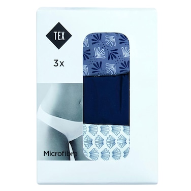 TEX Microfiber Fancy Briefs For Women Size 42/44 3 Pieces