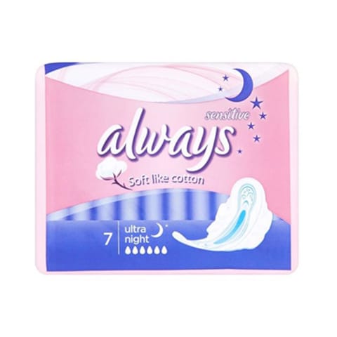 Always Ultra Thin Cotton Soft Sanitary Pads 7 Count