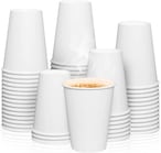 اشتري Markq [50 Cups] 12 oz. White Paper Cups - Available in 4oz, 7oz, 8oz, 16oz- Disposable Hot Chocolate, Cocoa, Water, Coffee Cups في الامارات