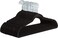 Velvet non-slip Suit Clothes Hangers,360&deg; rotating hook (100pc, Black)