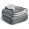 Soft Sheep Reversible Sherpa Blanket Throw Blanket King Size Grey 220x240 cm