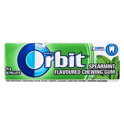 Wrigley's Orbit Sugar Free Spearmint Chewing Gum 14g