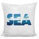 Loud Universe - Sequin Pillow Magic Mermaid Throw Pillow Sea Beach House Loud Universe Pillow - Pure White Printed 16 x 16 inch Square Home Decor Couch Pillow
