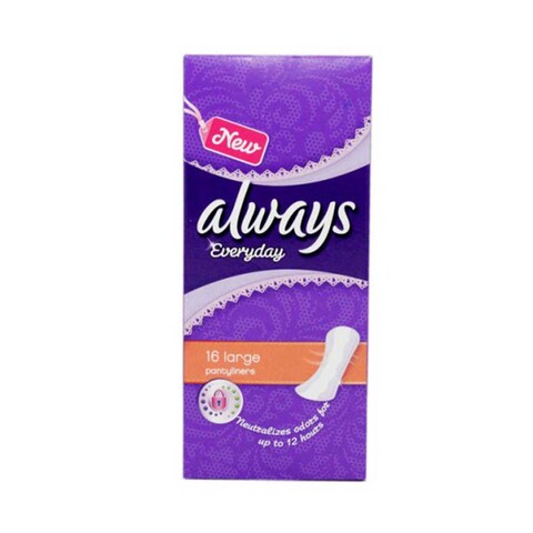Always Everyday Large Pantyliners 16 Pieces
