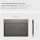 Spigen Laptop Sleeve Valentinus 15 15.6 16 inch, compatible with MacBook Pro, Built in Magnetic Flap, Leather Laptop Case, Laptop Pouch Bag - City Gray