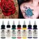 7 Colors Tattoo Ink Set, Semi-permanent Eyebrow Lip Tattoo ,Long Lasting Microblading Body Art Paint Ink