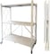 Generic Multi-Shelf Foldable Storage Shelves For Garage Kitchen Home Closet, Metal Wire, Collapsible Organizer Rack On 4&#39;&#39; Wheel Casters, Metal Organizer Wire Rack, Black/White (3-Shelf(White))